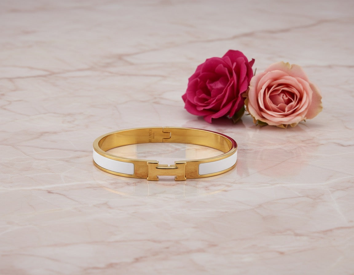 Valencia White Luxe Bangle