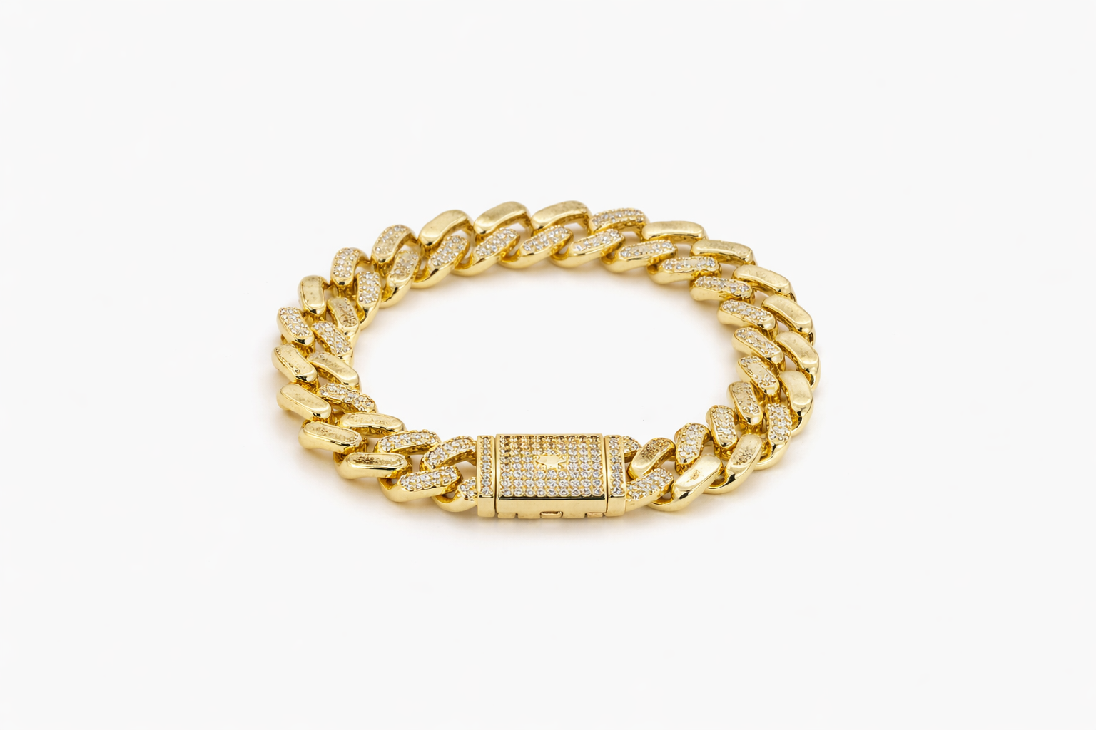 Majestic Cuban Pavé Bracelet