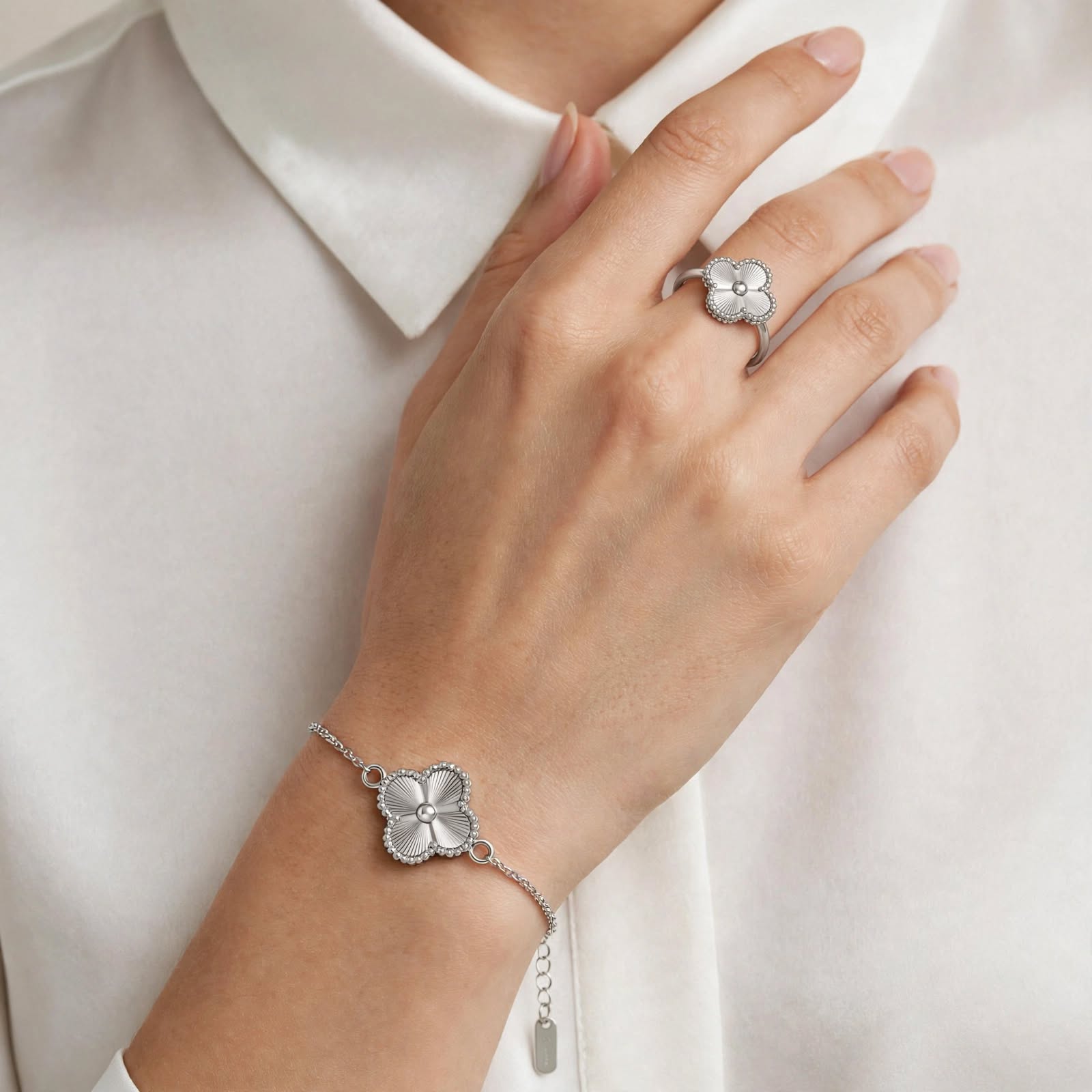 The Celeste Clover Bracelet – Silver