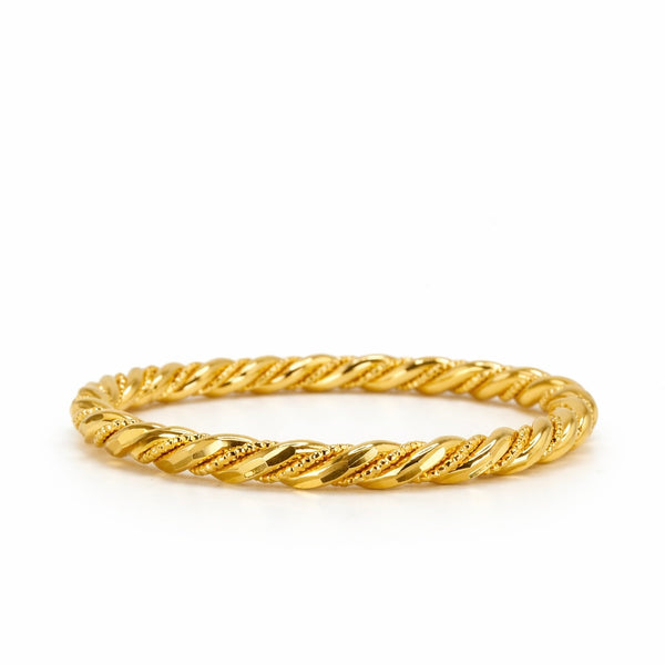 Aria Twist Gold Bangle