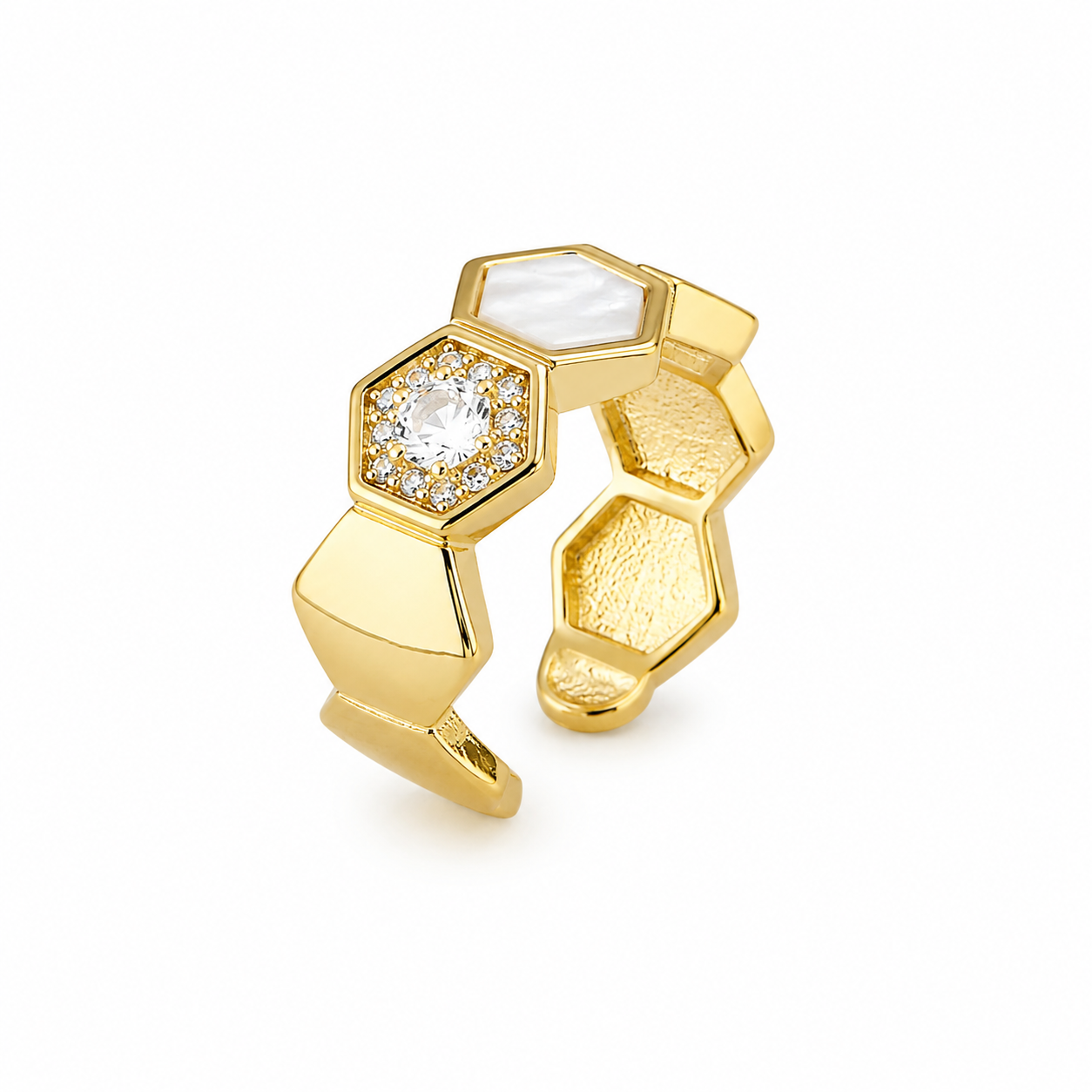 Hexa Pearl Crystal Bracelet
