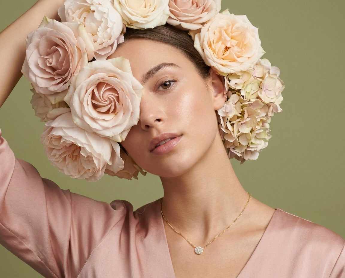 Luxe Pavé Disc Necklace