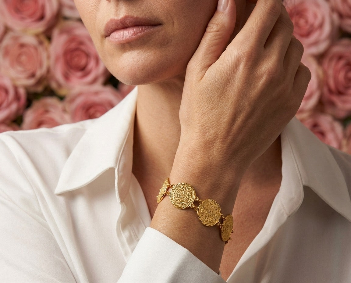 Vintage Coin Gold Bracelet