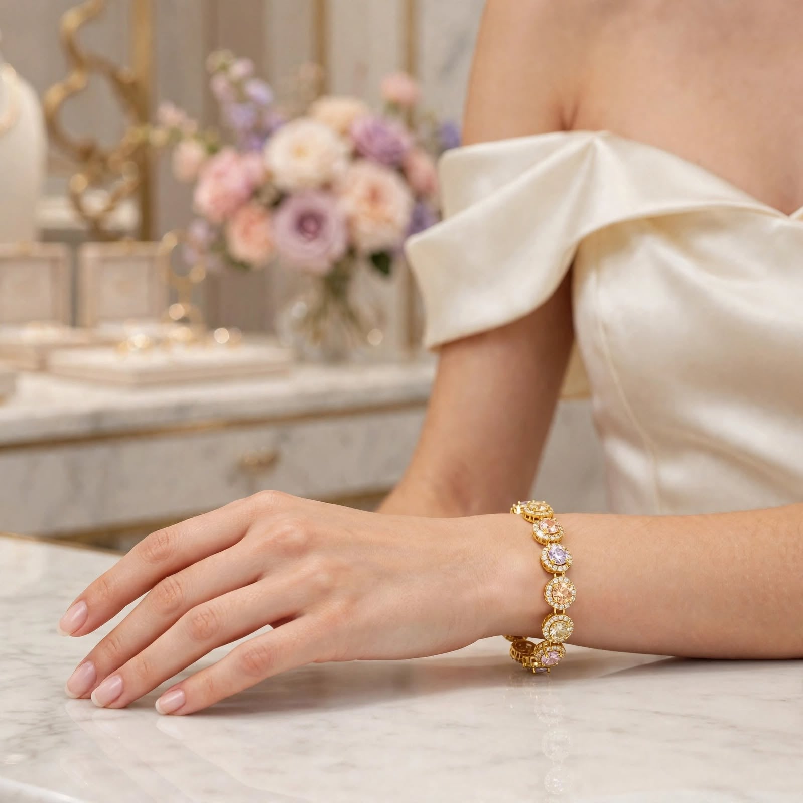 Solenne Pastel Halo Bracelet