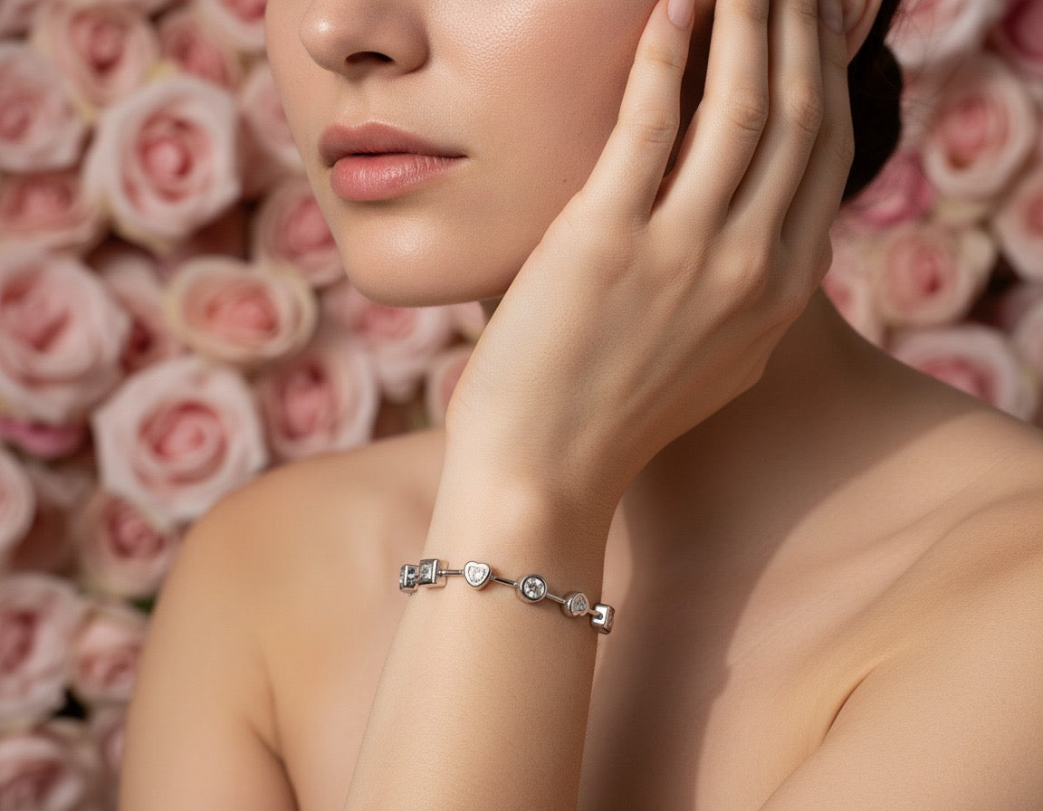 Amour Ice Bracelet (Silver Finish)