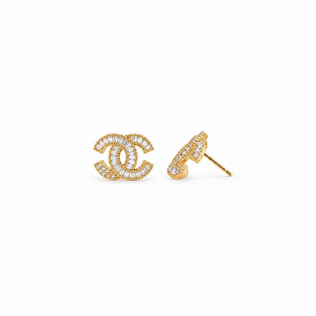 The Gilded Muse Baguette Stud Earrings