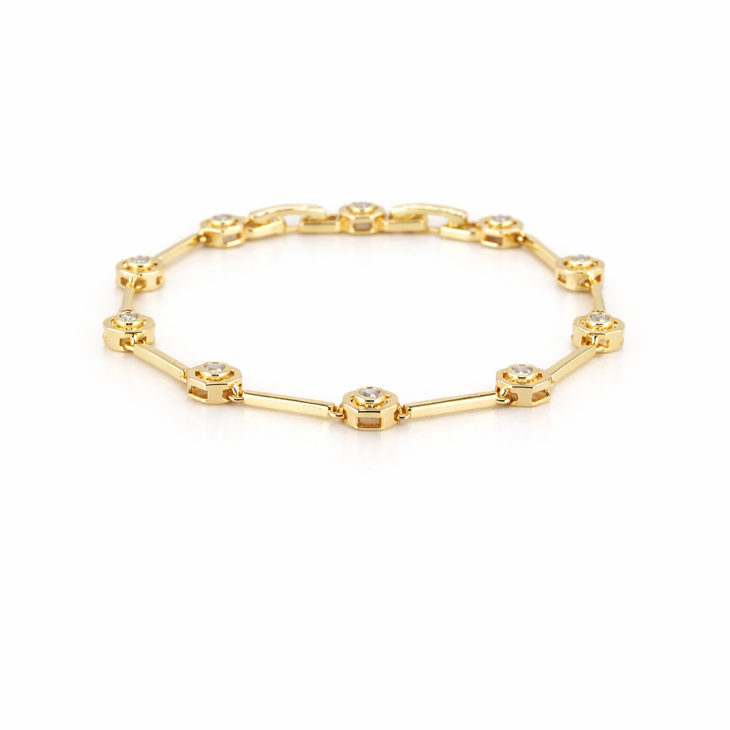 Crystal Station Gold Bracelet