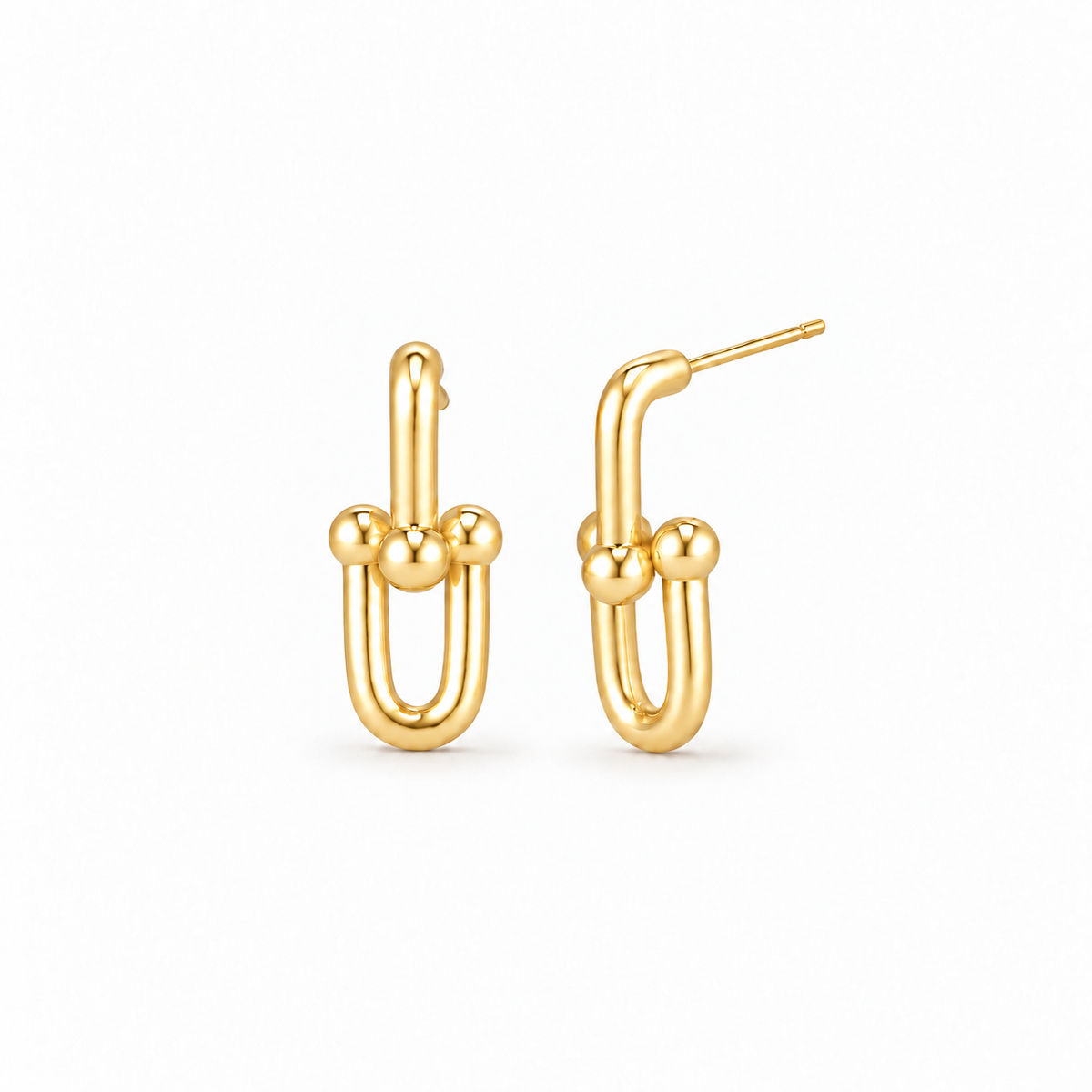 Golden Link Drop Earrings