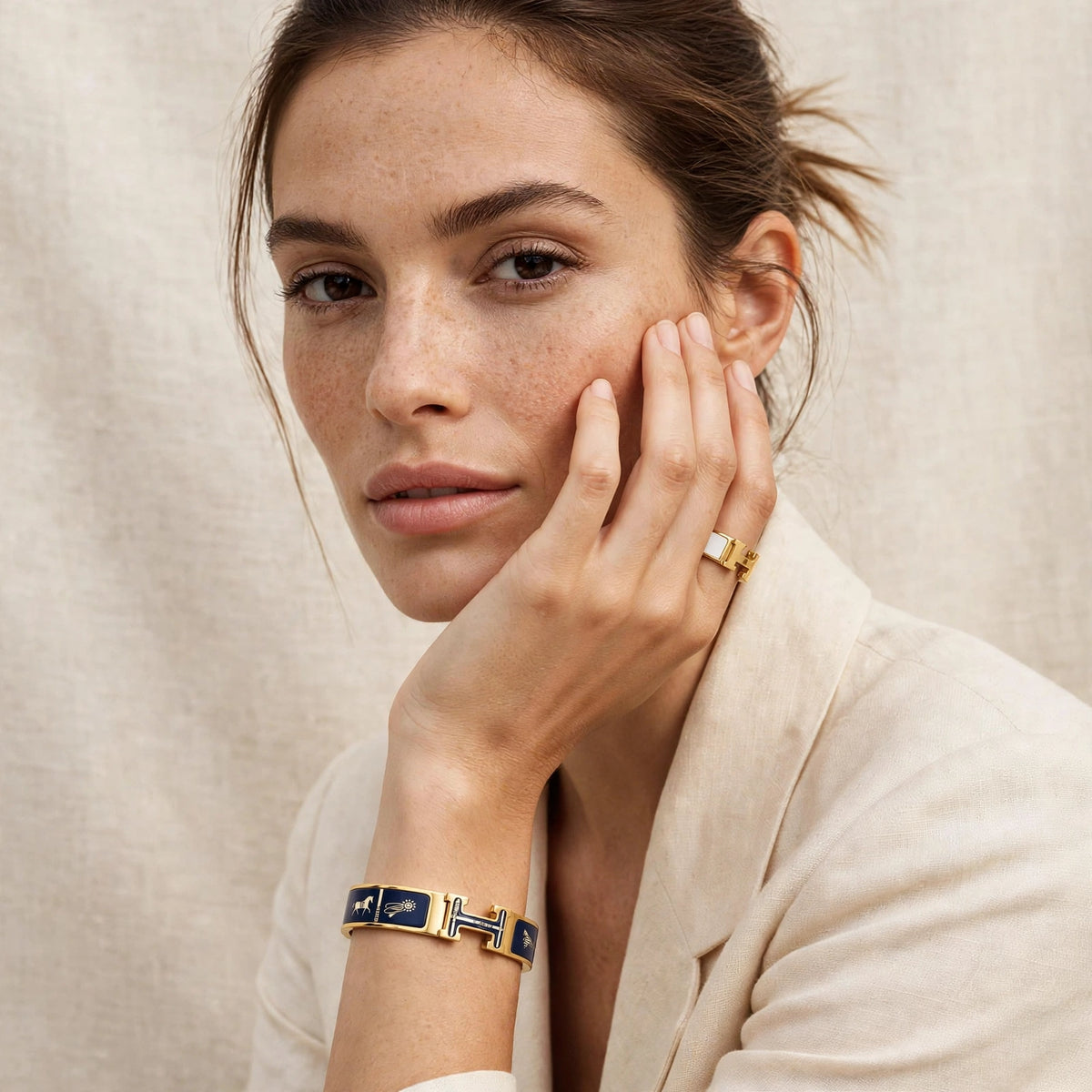 Nile Blue Hieroglyph Bracelet