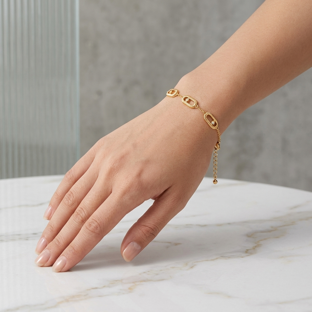 Pavé Link Station Bracelet