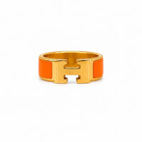 Orange & Gold H Ring