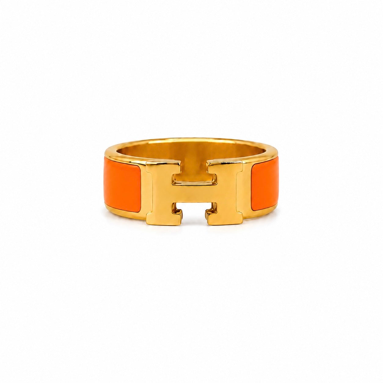 Orange & Gold H Ring