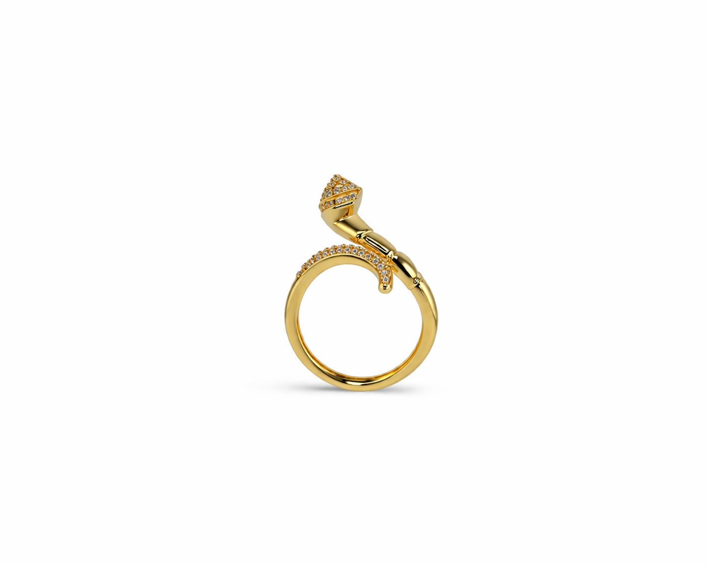 Serpent Diamond Wrap Ring
