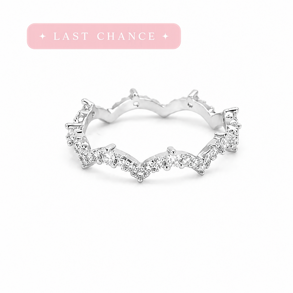Crystal Crown Eternity Ring