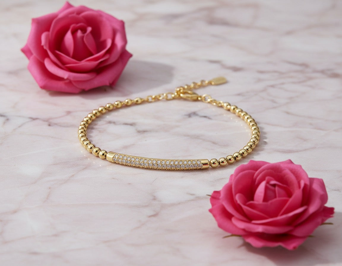 Golden Radiance Bar Bracelet
