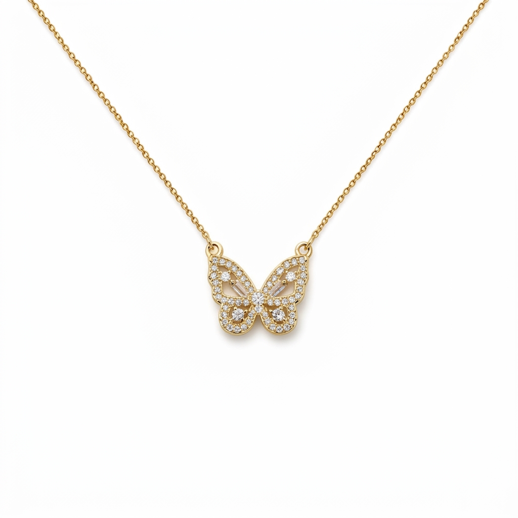 Mini Butterfly Pendant Necklace