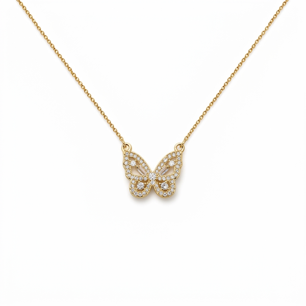 Mini Butterfly Pendant Necklace