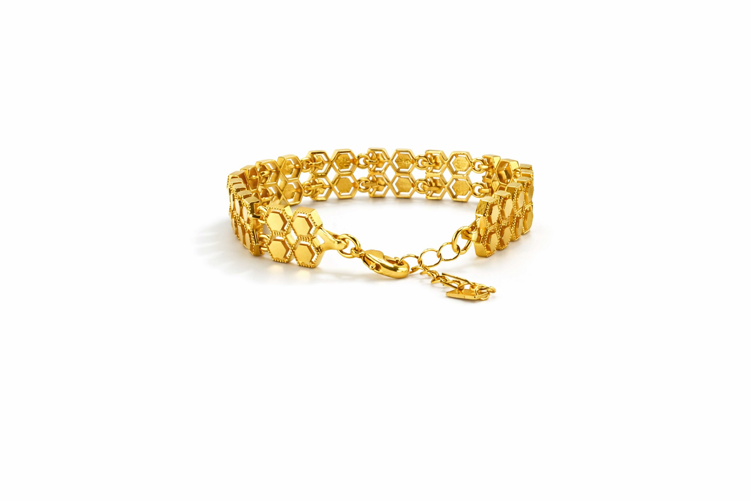 Luna Honeycomb Gold Bracelet