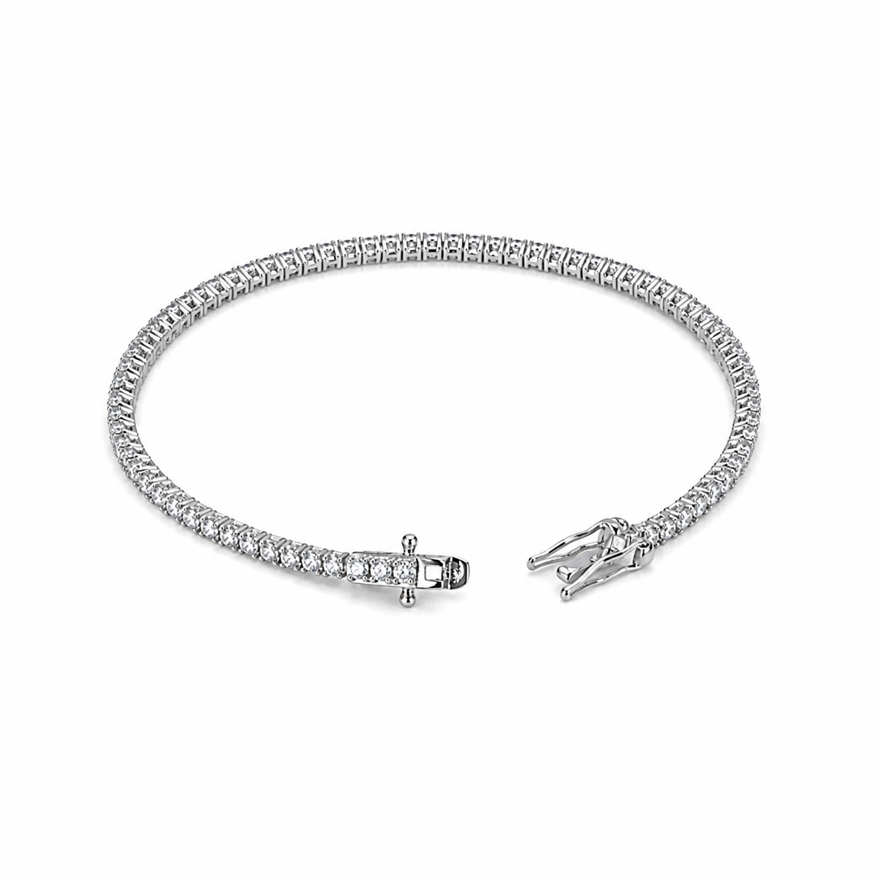 Luxury Silver Tennis Bracelet
