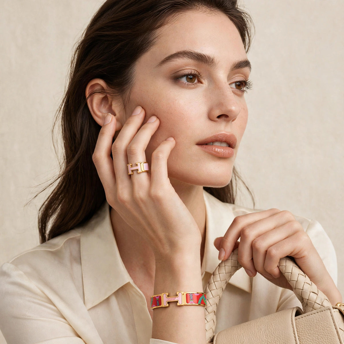 Crimson Mosaic Bracelet