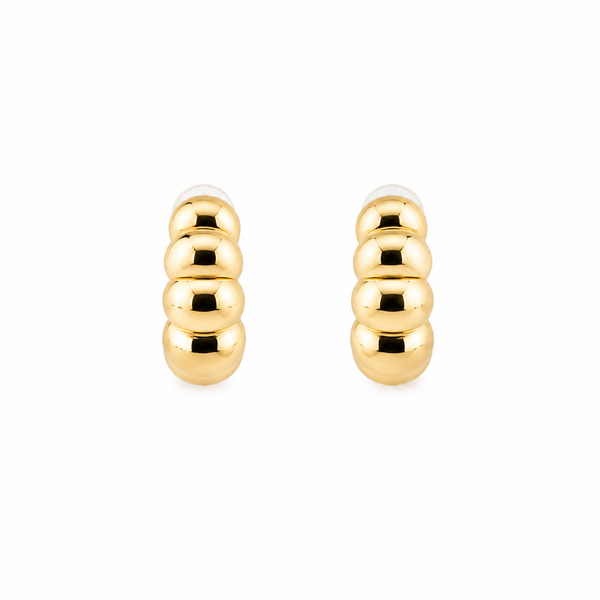 Golden Bubble Hoop Earrings
