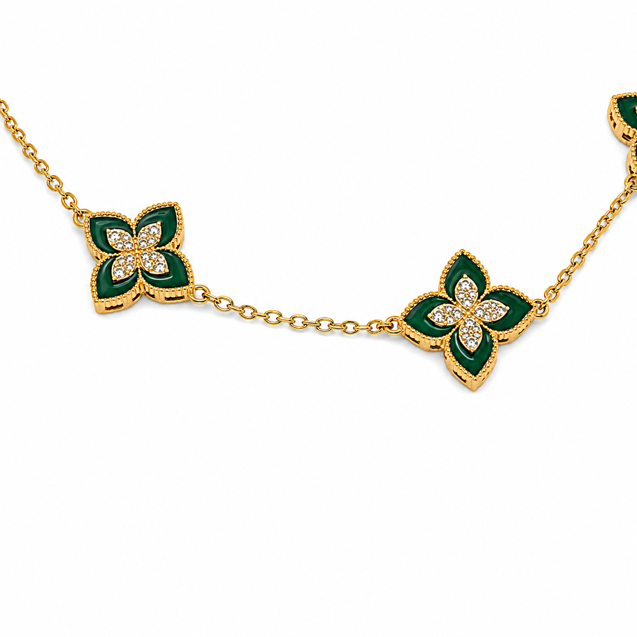 Emerald Clover Necklace