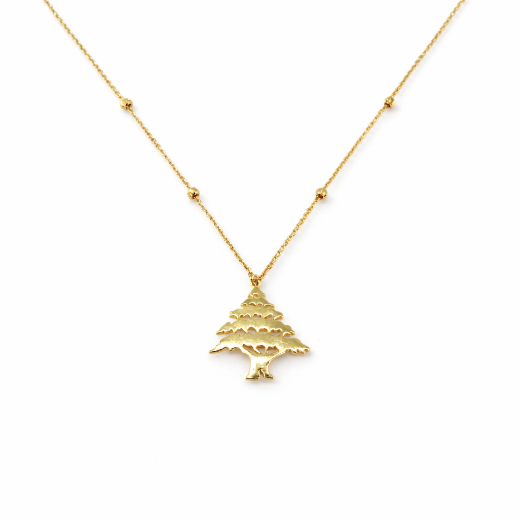 Lebanese Cedar Gold Necklace
