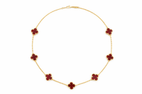 Ruby Luxe Clover Necklace
