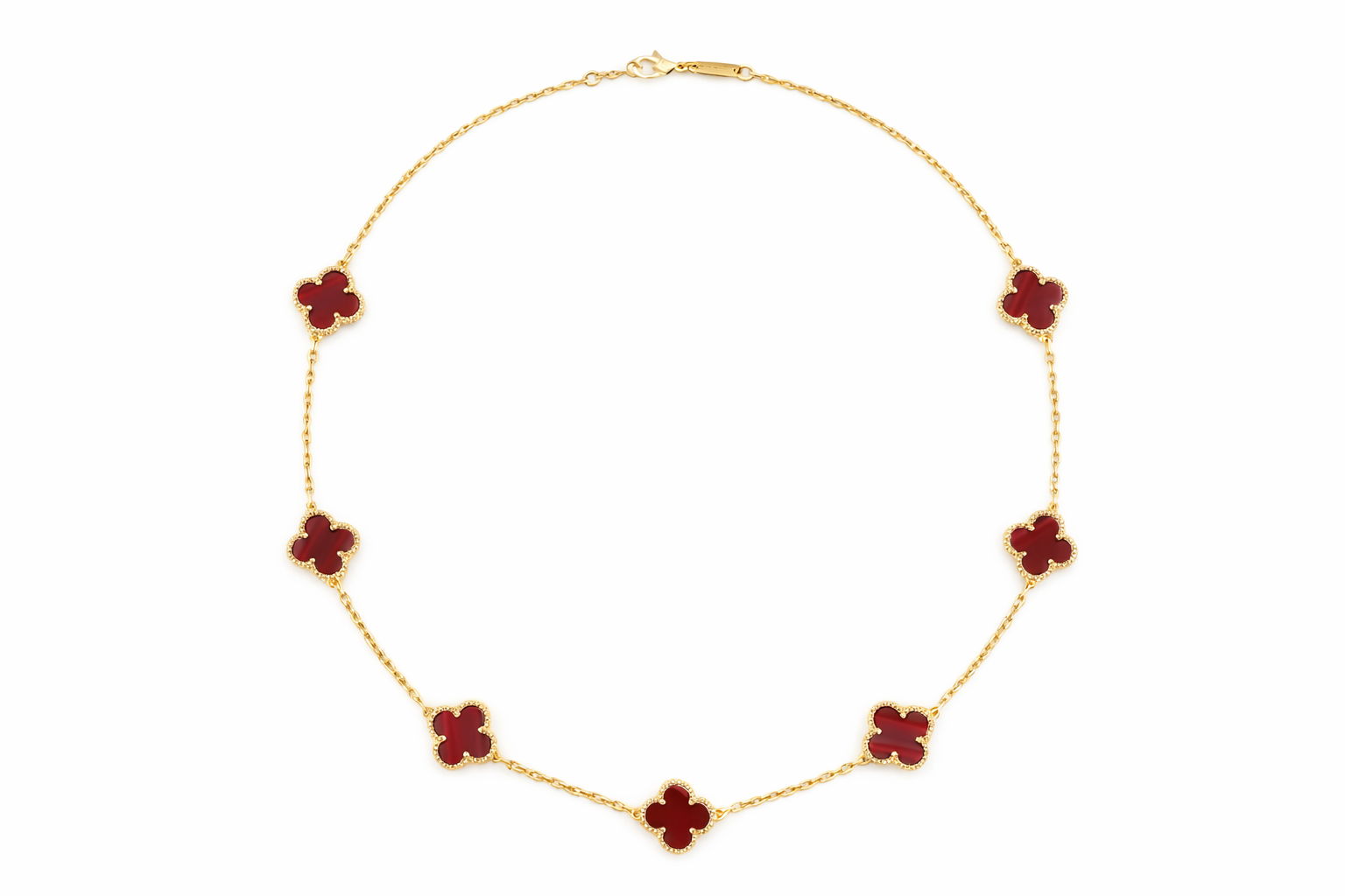Ruby Luxe Clover Necklace
