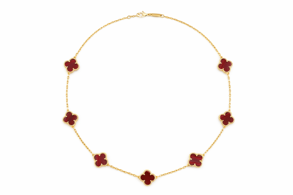 Ruby Luxe Clover Necklace