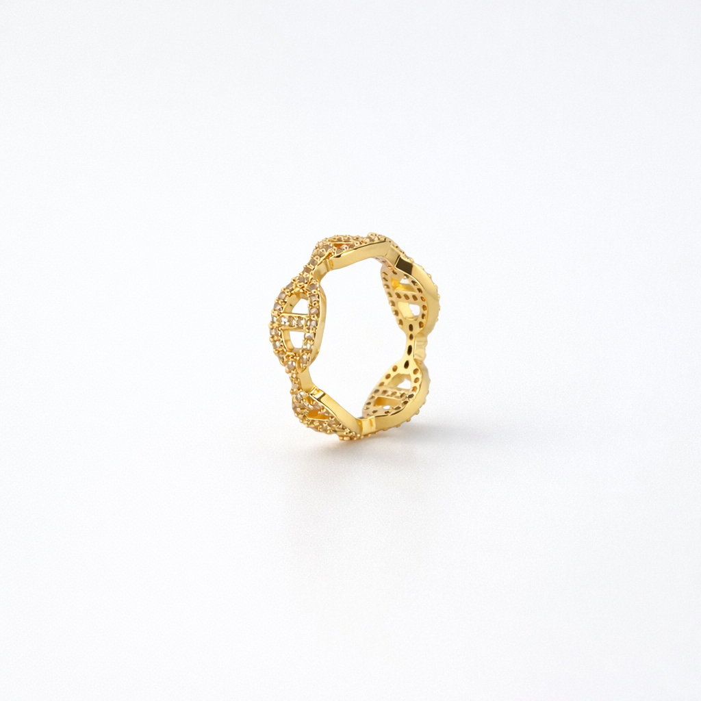 Aurora Chain Crystal Ring
