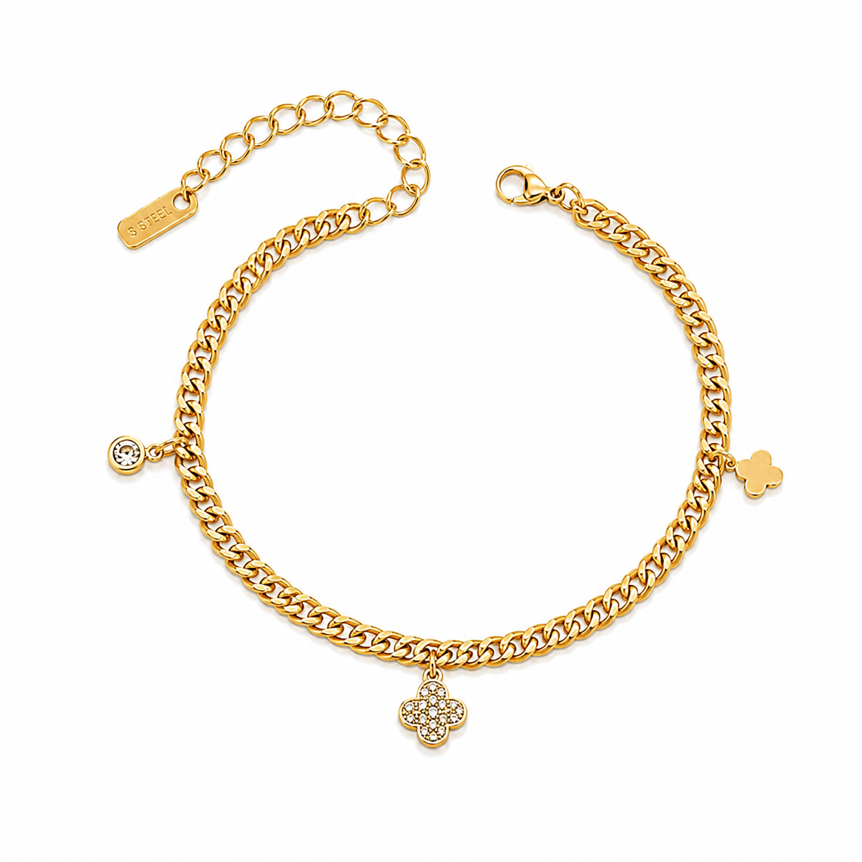 Clover Charm Anklet