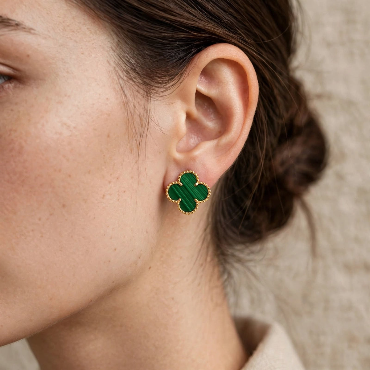 Luxe Clover Signature Earrings – Green
