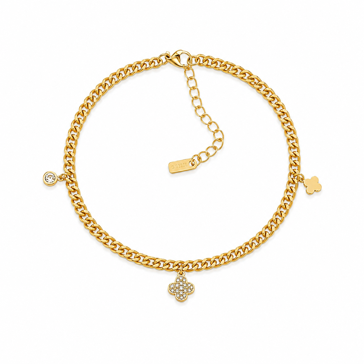Clover Charm Anklet