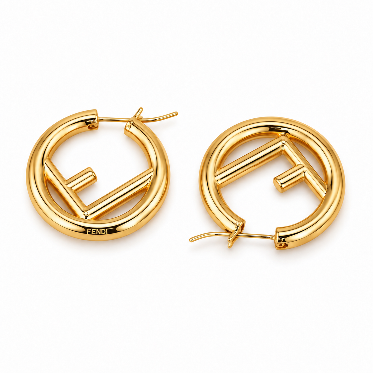 Signature F Hoop Earrings