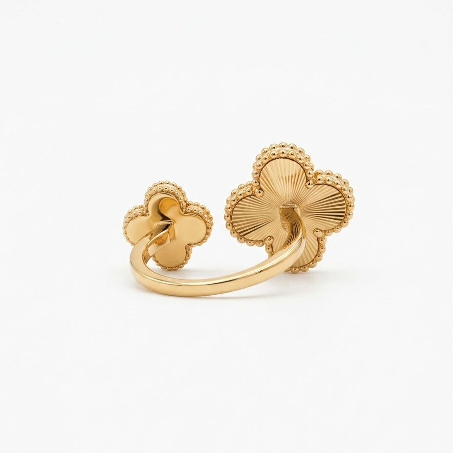 Golden Clover Duo Ring