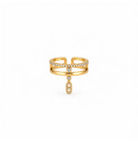 Zircon Drop Open Ring