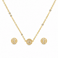 Radiant Pave Ball Jewelry Set