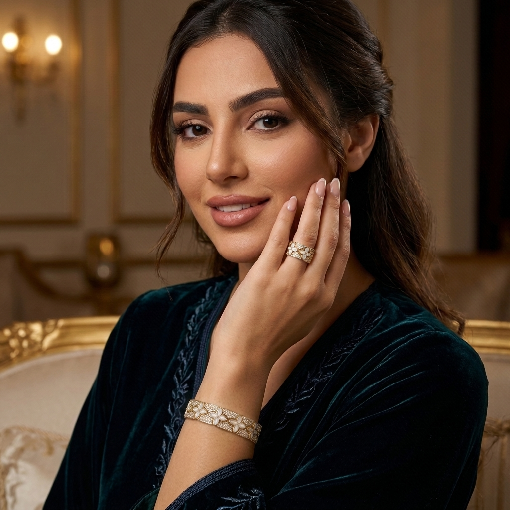 Camellia Pearl Bloom Bracelet & Ring Set