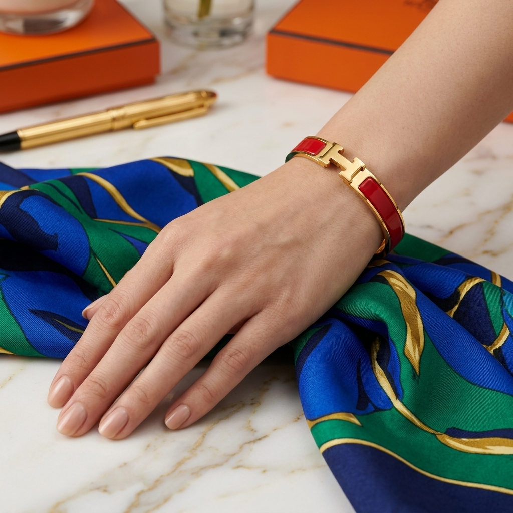 The Riviera Enamel Bracelet – Red
