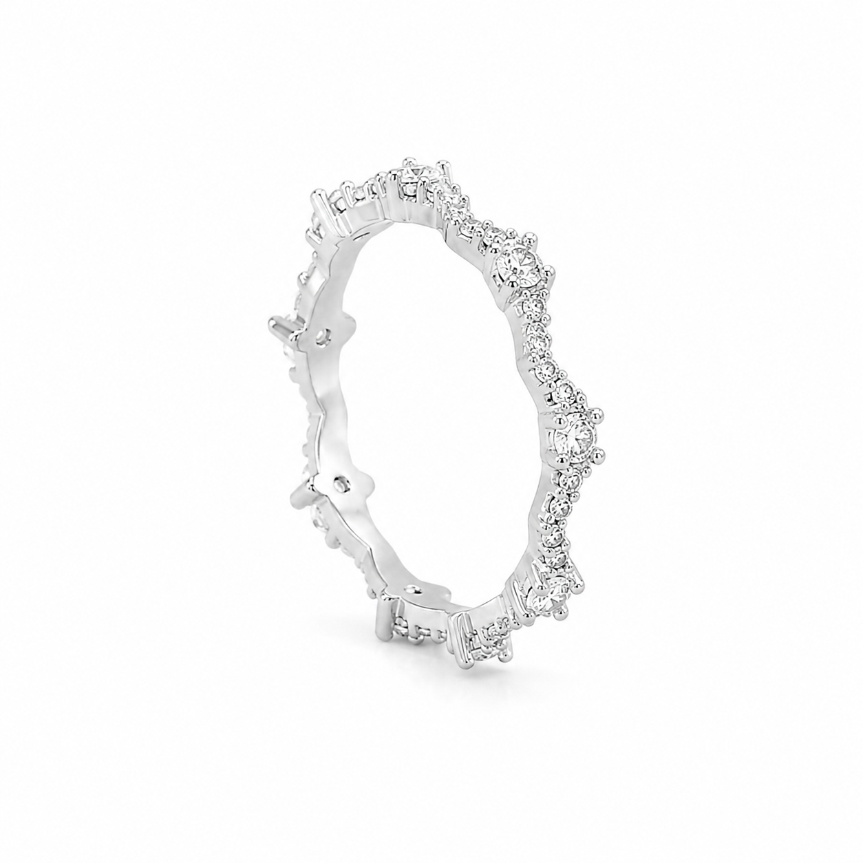 Crystal Crown Eternity Ring