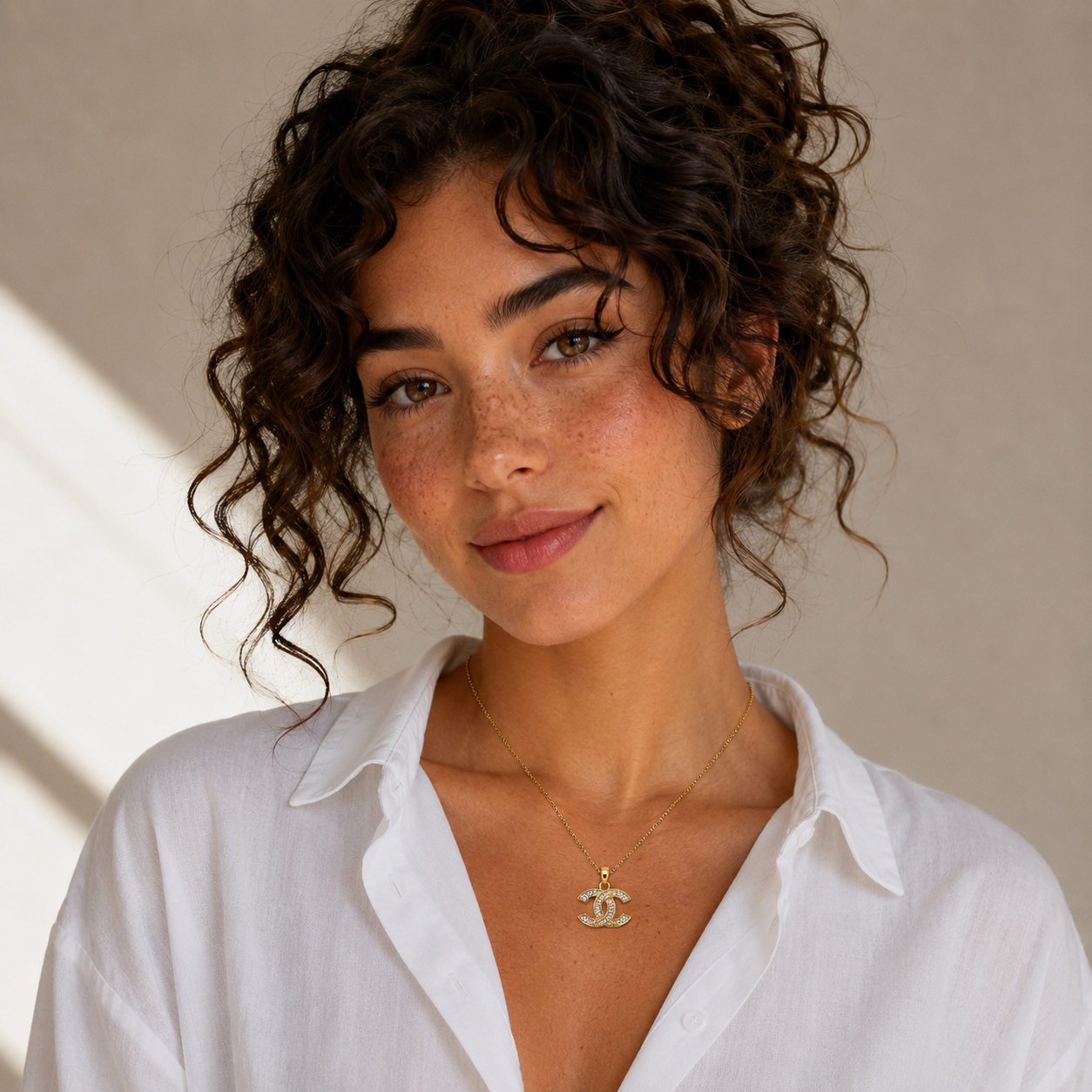 Crystal CC Inspired Pendant Necklace