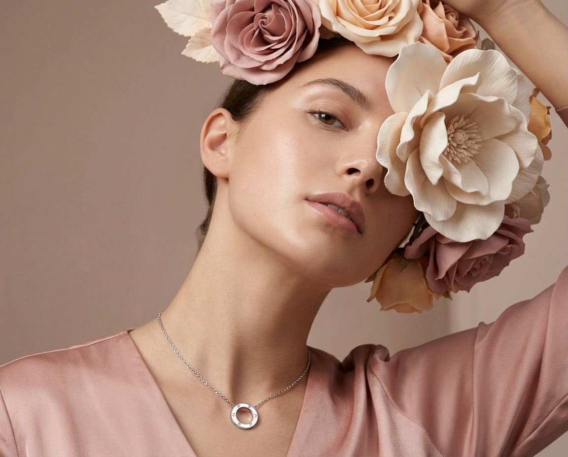 Luna Circle Pendant Necklace