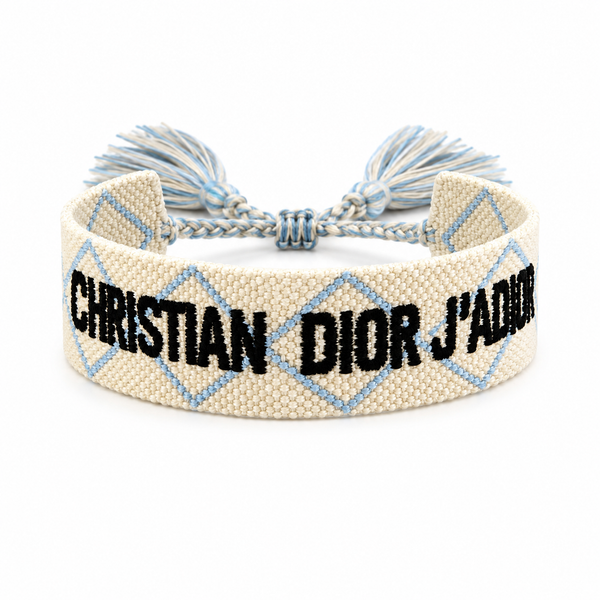 Blue Diamond Pattern Adjustable Bracelet