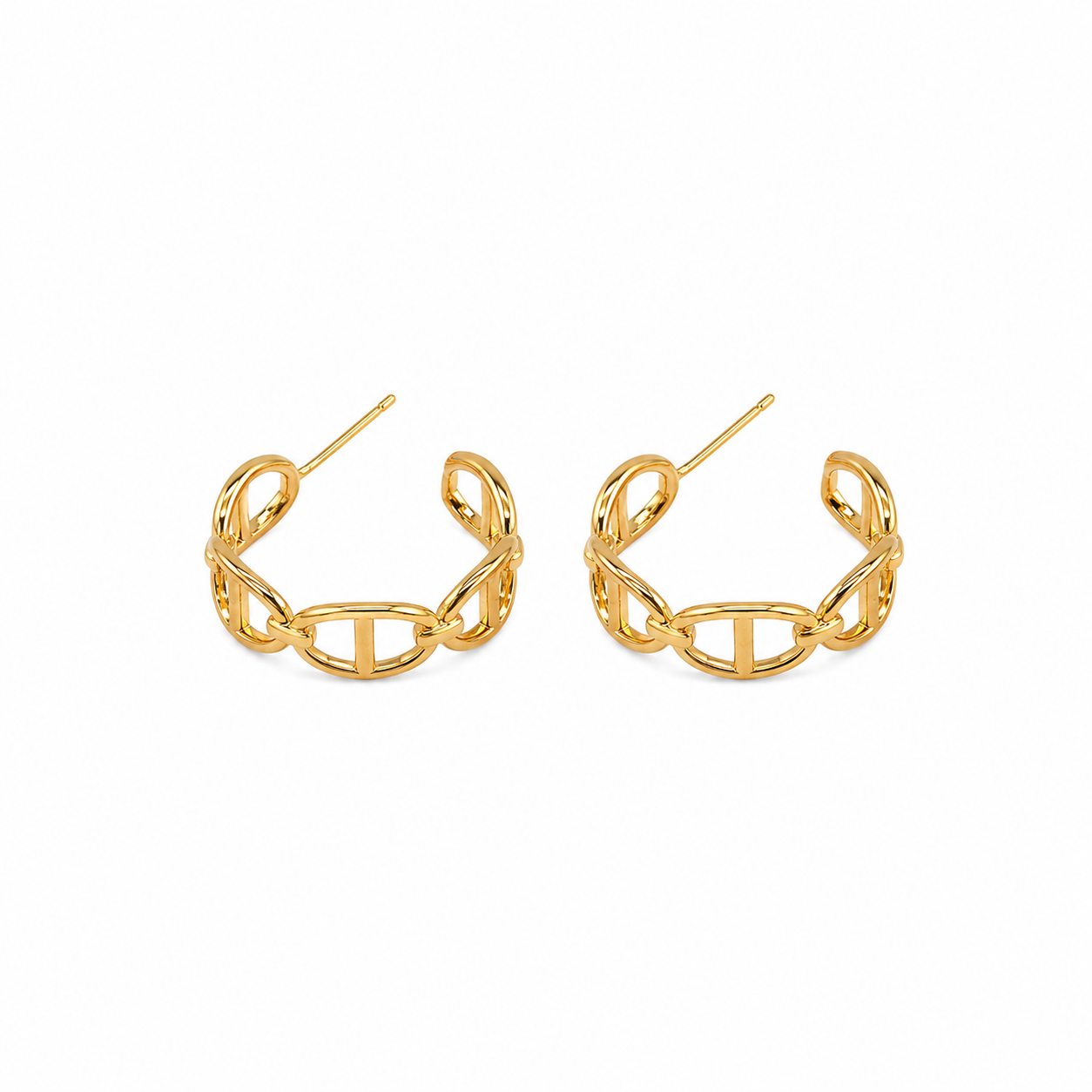 Anchor Link Drop Earrings