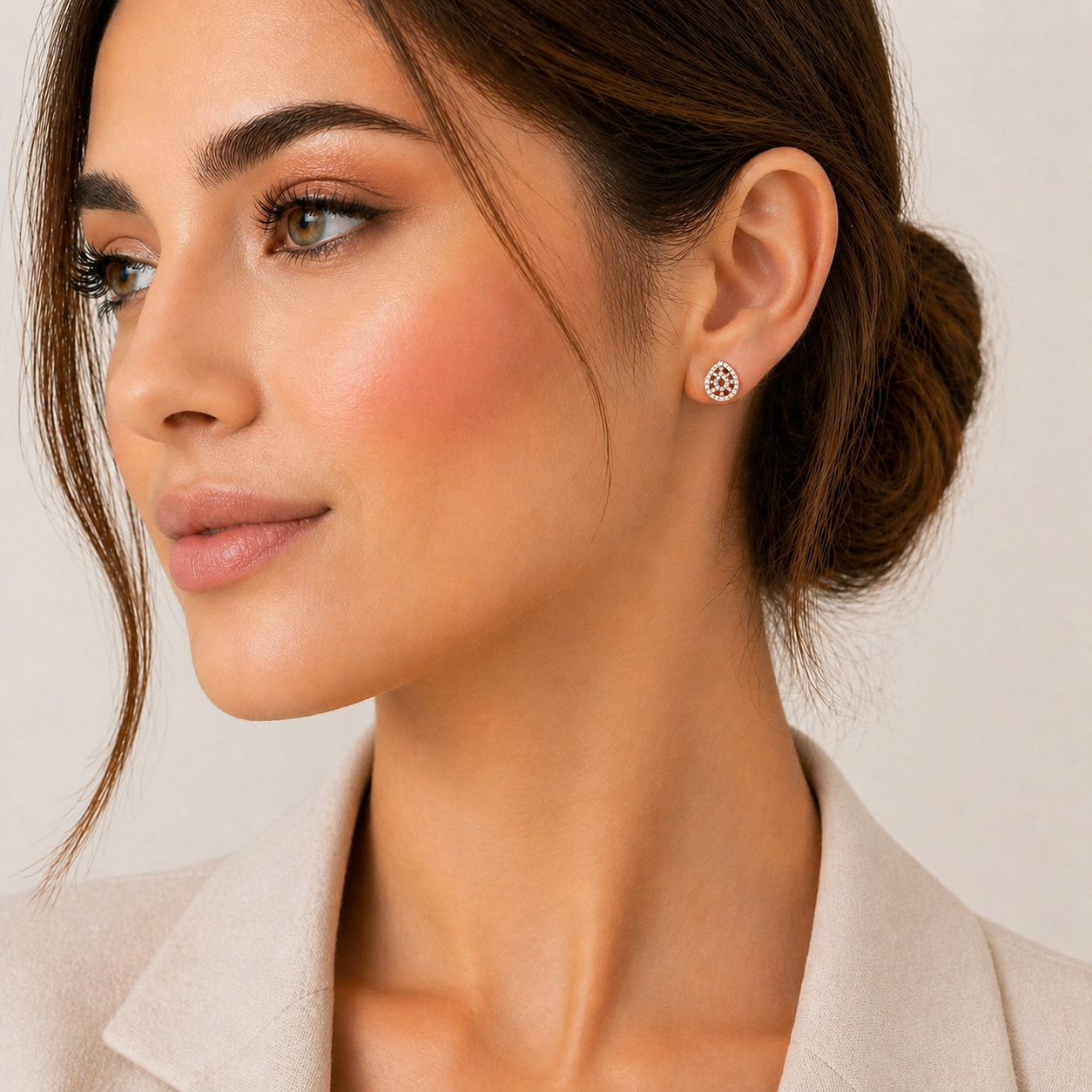 Radiant Teardrop Gold Earrings