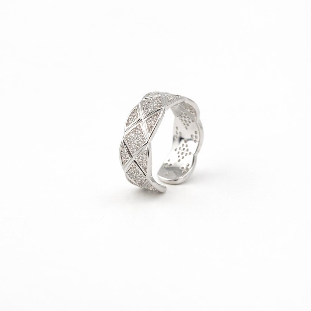 Vintage Crystal Adjustable Ring