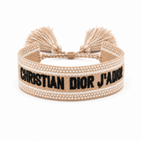 Beige Woven Adjustable Bracelet