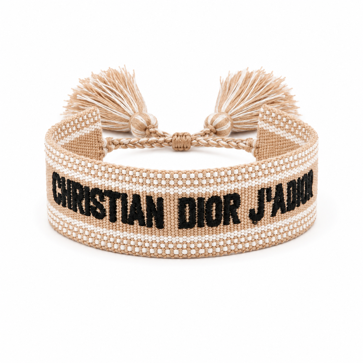 Beige Woven Adjustable Bracelet