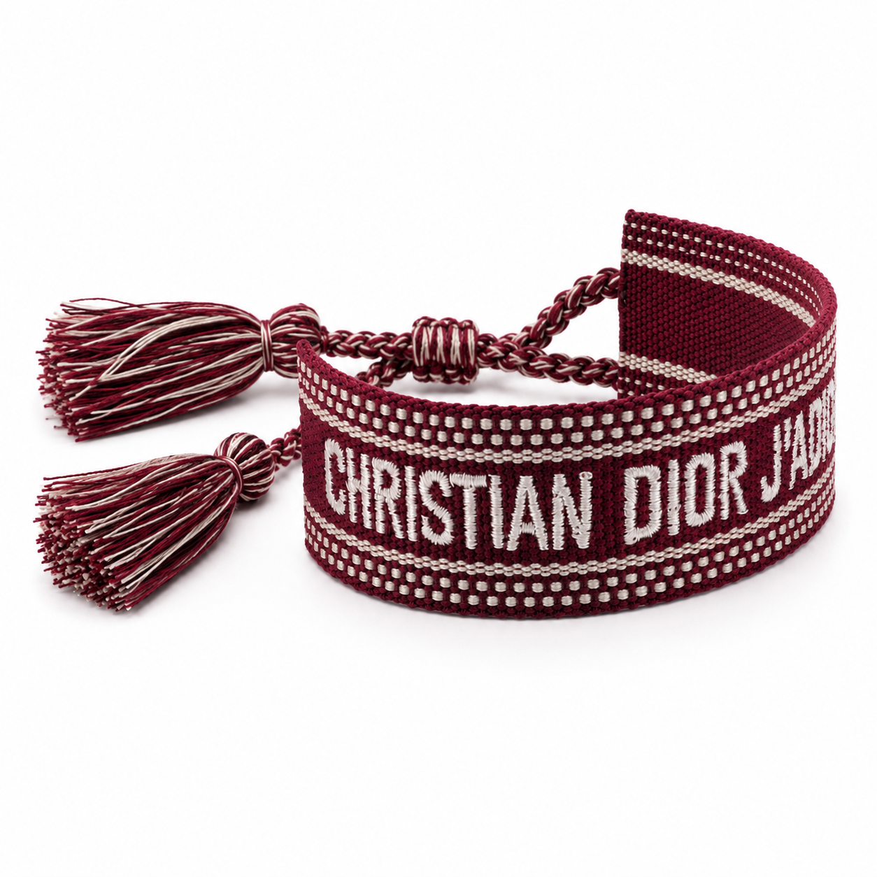 Burgundy Woven Adjustable Bracelet